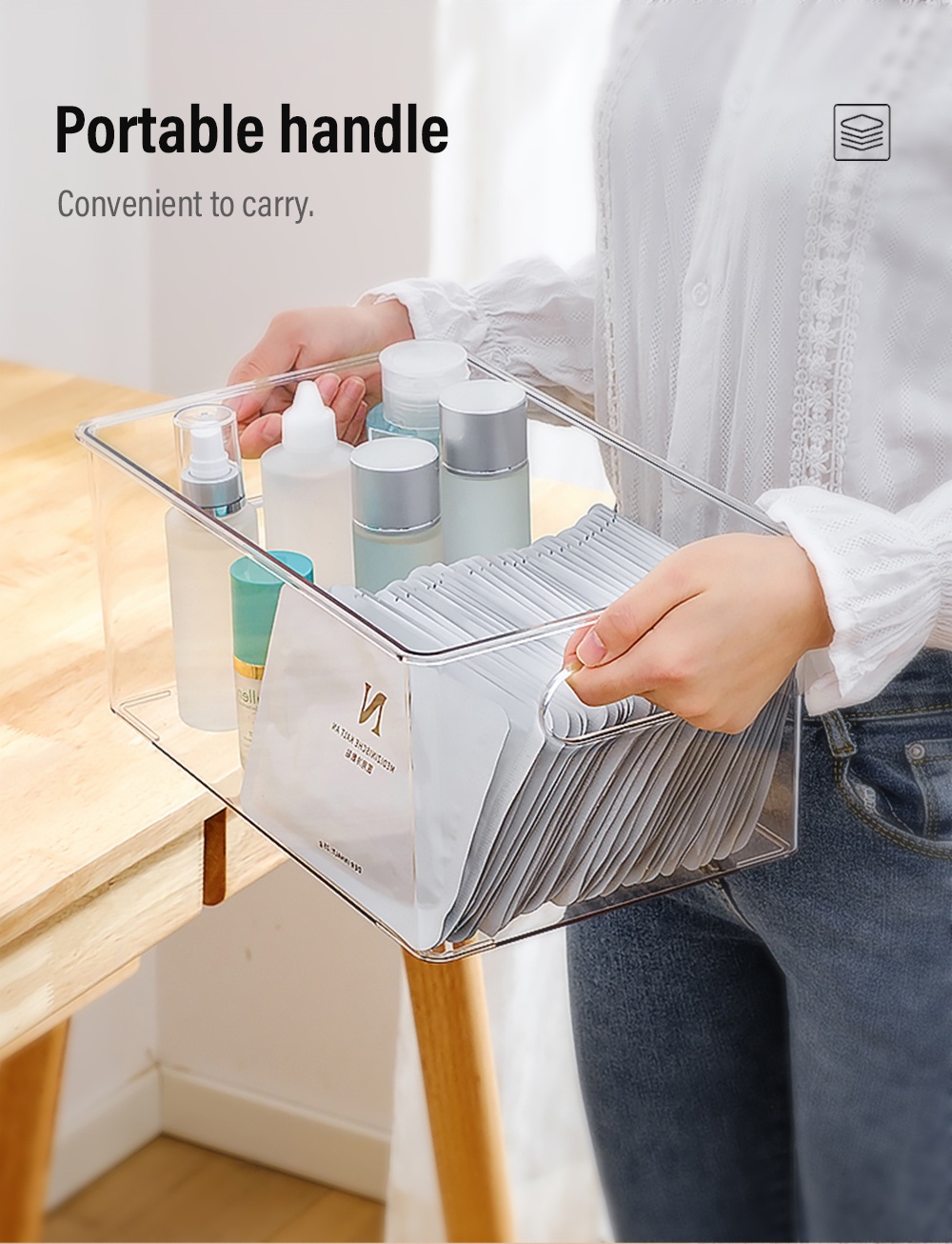 PET Multi-purpose Organizer Cosmetic Books Storage Box-4